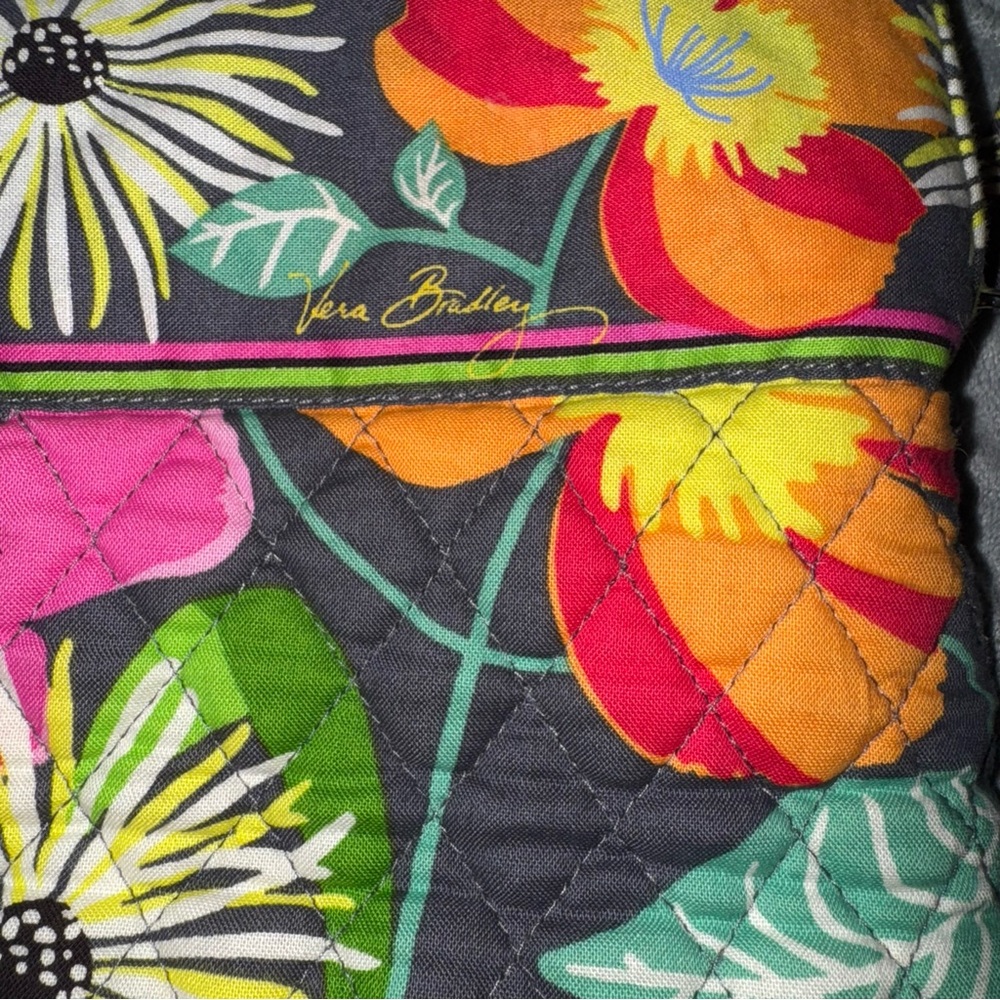 Vera Bradley Floral Quilted Tote Bag Crossbody - Picture 5 of 7